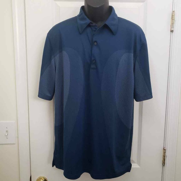 Parkland Golf Club Greg Norman Play Dry Mens Polo Shirt Blue Short Sleeve Large - Picture 1 of 7